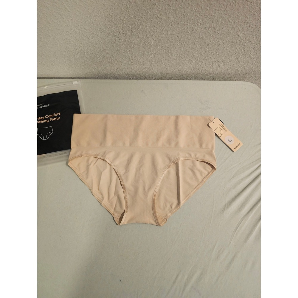 Truekind Large Everyday Comfort Smoothing Panty Beige Seamless Briefs